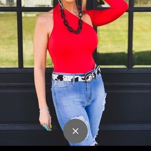 Hilltop Red Bodysuit